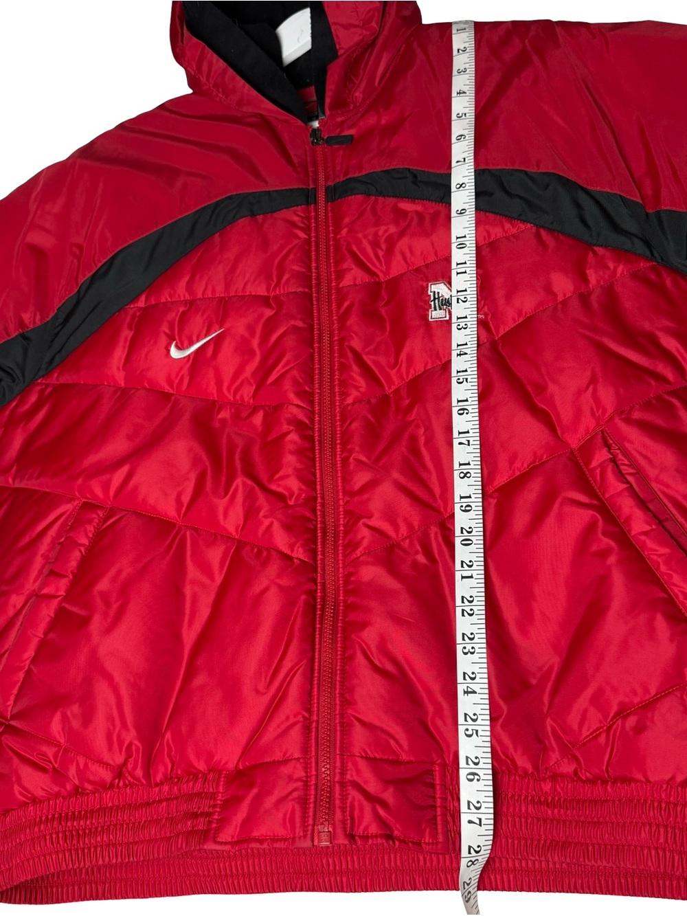 Vintage Nebraska Cornhuskers 90s Full Zip Jacket Coat Red Mens SZ M Women L Nike - Picture 10 of 12